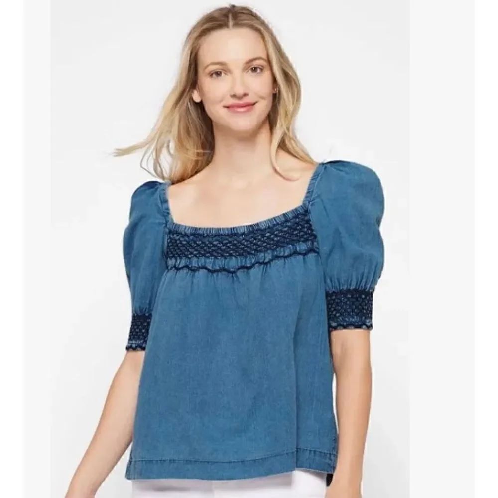 Faherty Presley 100% Organic Cotton Chambray Shirt NWT Size Small
